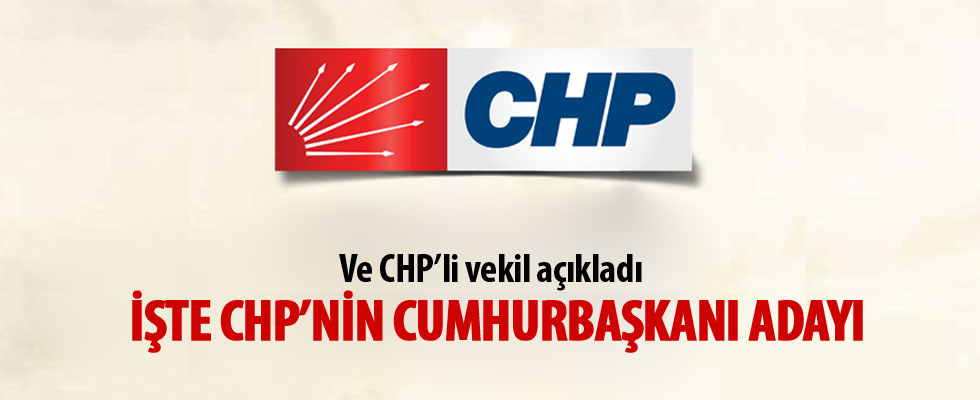 CHP'li vekil partisinin Cumhurbaşkanı adayını açıkladı!!