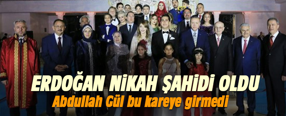 Erdoğan, Özhaseki'nin kızının nikah şahidi oldu