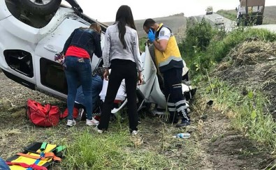 Tekirdağ'da Otomobil Takla Attı Açıklaması 1 Yaralı