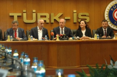 Cumhurbaşkanı Adayı İnce, Türk-İş Ve DİSK'i Ziyaret Etti