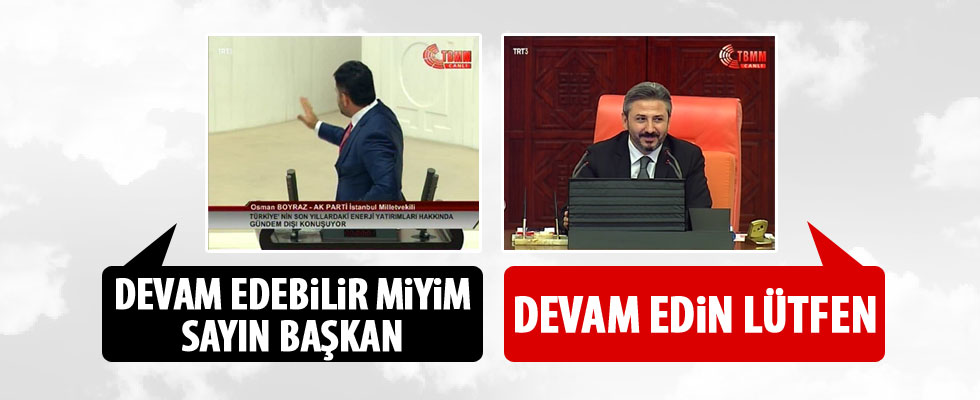 AK Partili Boyraz, Meclis'i devam diye inletti