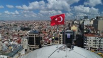 TAKSİM CAMİİ - Ana Kubbesi Kapatılan Taksim Camii Havadan Görüntülendi