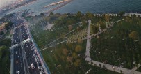MANGAL KEYFİ - (Özel) Zeytinburnu Sahilinde İftar Yoğunluğu Havadan Görüntülendi