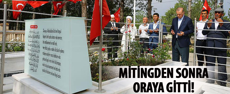 Erdoğan, Halisdemir'in kabrini ziyaret etti
