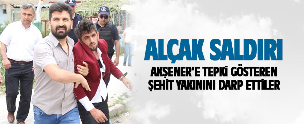 Akşener'e tepki gösteren kişiye darp