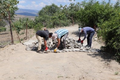 Siirt'te Bağ Yollarında Parke Çalışması