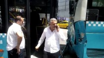 METRO DURAĞI - Şişli'de Halk Otobüsleri Çarpıştı