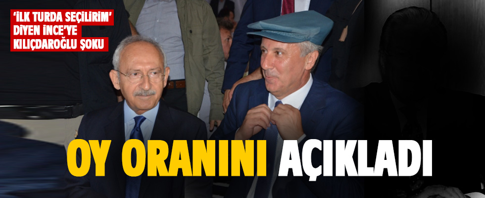 Kılıçdaroğlu İnce'nin oy oranını açıkladı