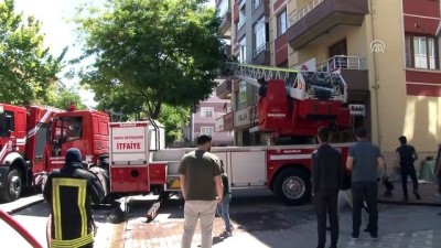 Konya'da Apartmanda Yangın