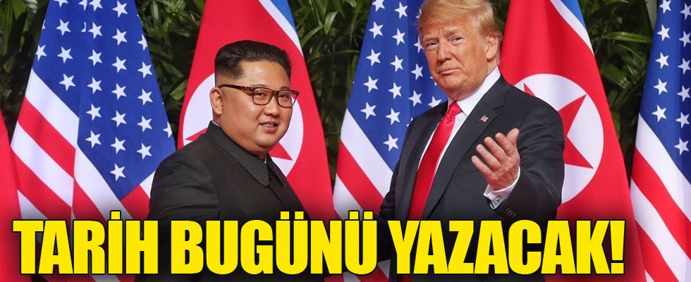 Trump ile Kim tarihi zirvede buluştu