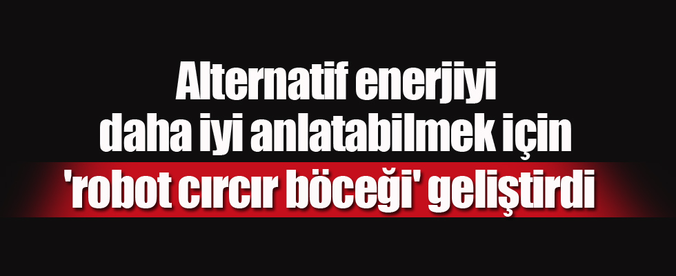 Alternatif enerjiyi 'robot cırcır böceği' ile anlatıyorlar