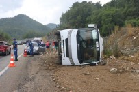 TEKIROVA - Antalya'da Tur Otobüsü Devrildi Açıklaması 6 Turist Yaralı
