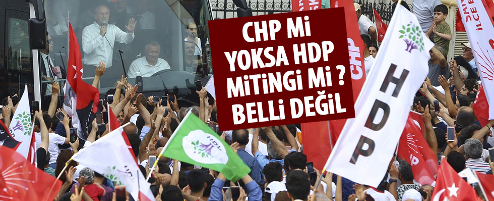 İnce'nin mitinginde CHP'liden çok HDP'li vardı