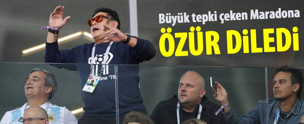 Maradona taraftarlardan özür diledi