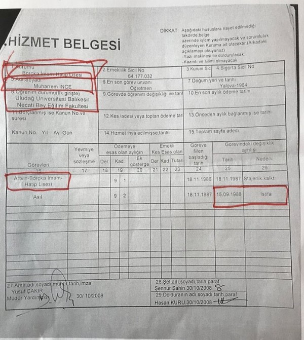 Muharrem İnce'nin istifa ettiği ortaya çıktı