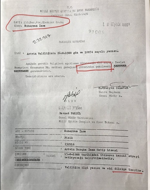 Muharrem İnce'nin istifa ettiği ortaya çıktı