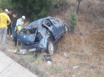 Balıkesir'de Otomobil Takla Attı Açıklaması 5 Yaralı
