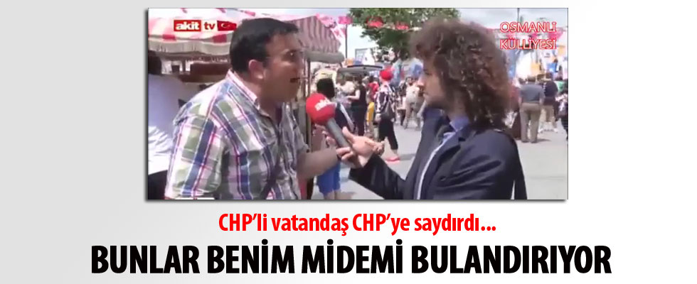 CHP'li seçmen CHP'ye saydırdı: Midemi bulandırıyor