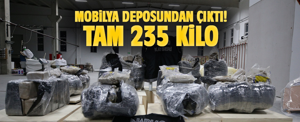 Kayseri'de 235 kilogram eroin ele geçirildi