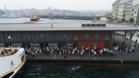 YÜZER İSKELE - Hizmete Başlayan Karaköy İskelesi Havadan Görüntülendi
