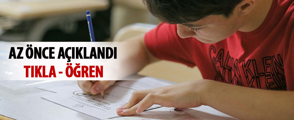 LGS sonuçları açıklandı (26 Haziran 2018)