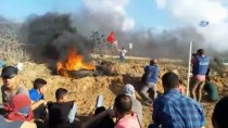 Gazze-İsrail Sınırındaki Gösterilerde Türk Bayrağı