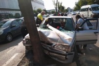 Samsun'da Otomobil Ağaca Çarptı Açıklaması 2 Yaralı