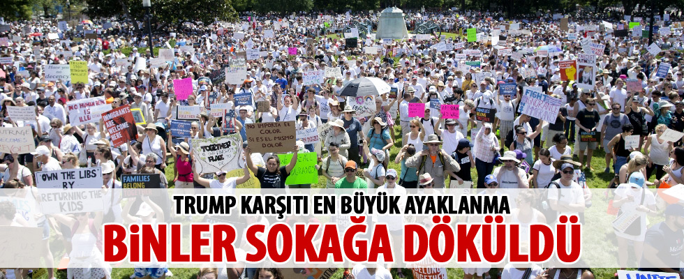 Beyaz Saray önünde Trump protestosu