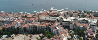 (Özel) Taksim'de Yıkımı Tamamlanan AKM Havadan Görüntülendi