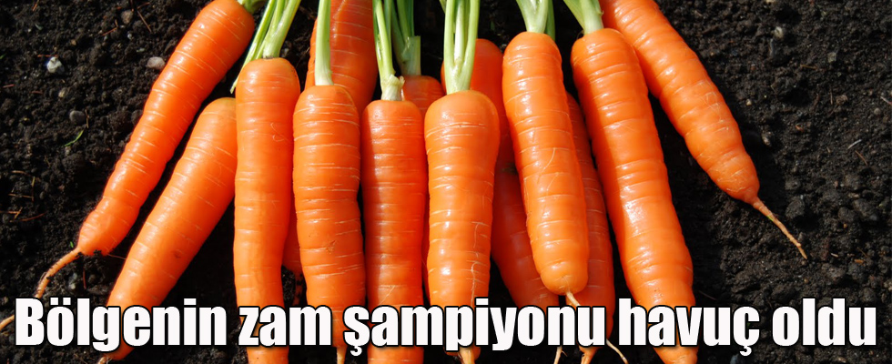 Bölgenin zam şampiyonu havuç oldu