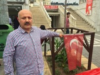 Trabzon'da Türk Bayrağını Alıp Yere Atan Şahıs Güvenlik Kameralarına Yansıdı