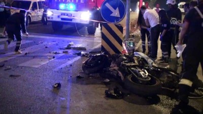 Otomobille Motosiklet Çarpıştı Açıklaması 1 Ölü, 1 Yaralı