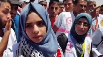 İsrail Askerleri Tarafından Öldürülen Razan Hemşirenin Annesi Gazze Sınırında