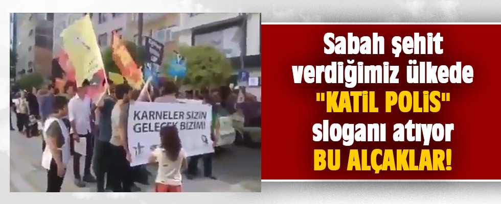 Provokatör sözde liselilerden alçak slogan