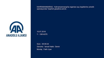 Kahramanmaraş'ta Suç Örgütlerine Operasyon Açıklaması 7 Gözaltı