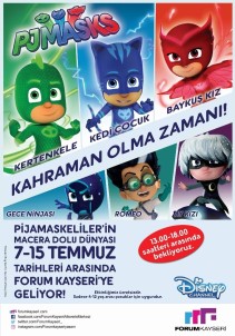 Pijamaskeliler'in Maceralı Dünyası Forum Kayseri'de