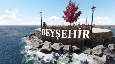 Beyşehir'de Sahil Bandına Bisiklet Ve Yürüyüş Yolu