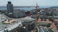 Taksim Camii'nde Son Durum Havadan Görüntülendi