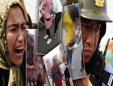 Çin'den görülmemiş zulüm: Müslüman kadınların elbiselerini kestiler!