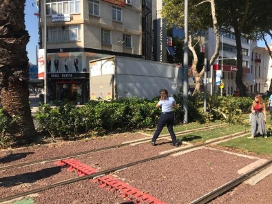 Kamyonet Çınara Çarptı, Tramvay Seferleri Aksadı