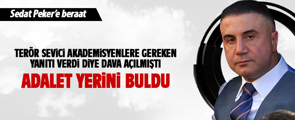 Sedat Peker'e beraat kararı