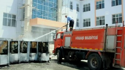 Adıyaman'da Okul Bahçesinde Yangın