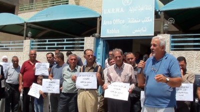 Batı Şeria'da UNRWA Protestosu