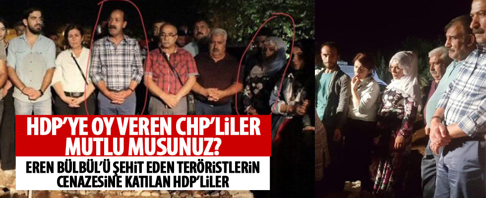 Terörist cenazesine katılan HDP'li vekiller