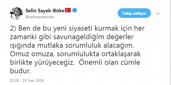 Selin Sayek Böke: Aday olmayacağım