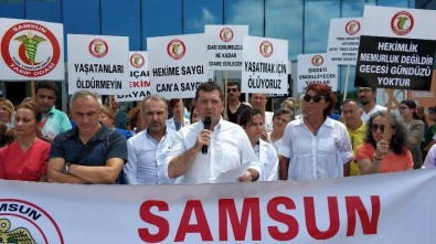 Samsun'da Sağlıkçılar, Sağlıkta Şiddete Tepki İçin Eylem Yaptı