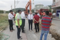 İBRAHIM YıLMAZ - Başkan, Yağmur Suyu Hattı Çalışmalarını İnceledi