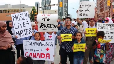 Kanada'da İslamofobi Protestosu