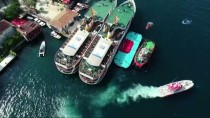 KITALARARASI YÜZME YARIŞI - Samsung Boğaziçi Kıtalararası Yüzme Yarışı Heyecanı Havadan Görüntülendi