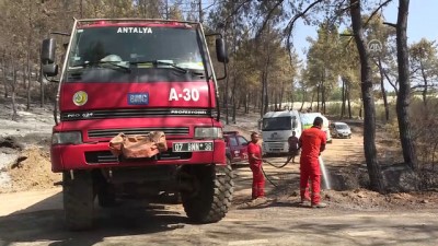 Antalya'daki Orman Yangınında Zarar Gören Alan Havadan Görüntülendi